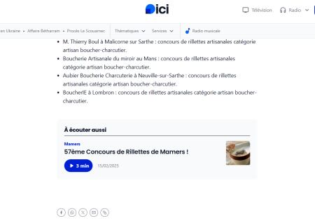 résultat du concours des meilleures rillettes sarthoises en 2025